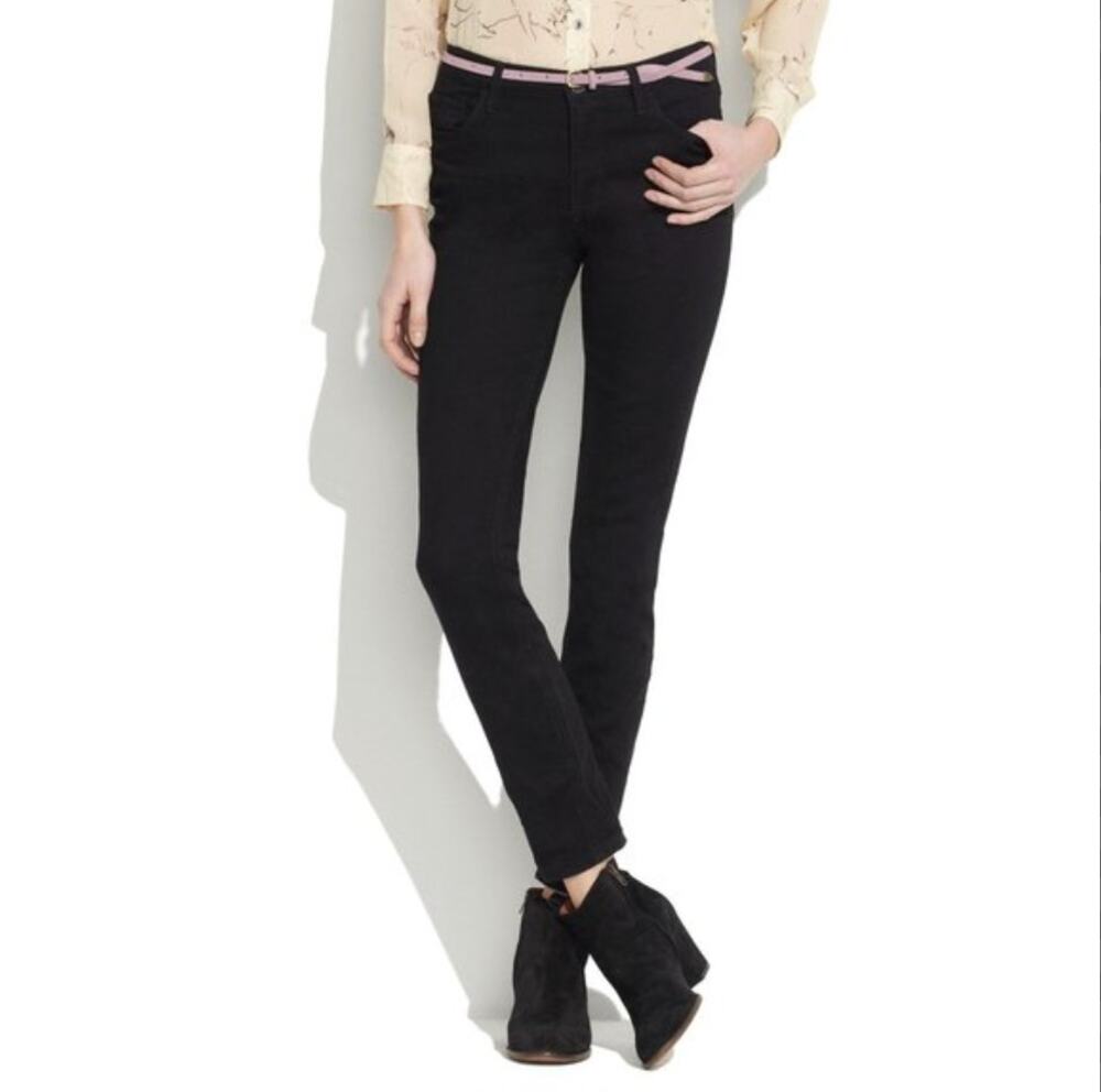 MADEWELL Skinny Skinny Black Jeans E0417 Mid-Rise Stretch Cotton Blend Denim 27